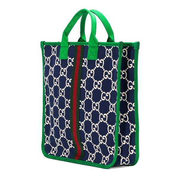 大人もOKグッチキッズコピー GG コットンピケ トートバッグ 605831H0GA0 4974